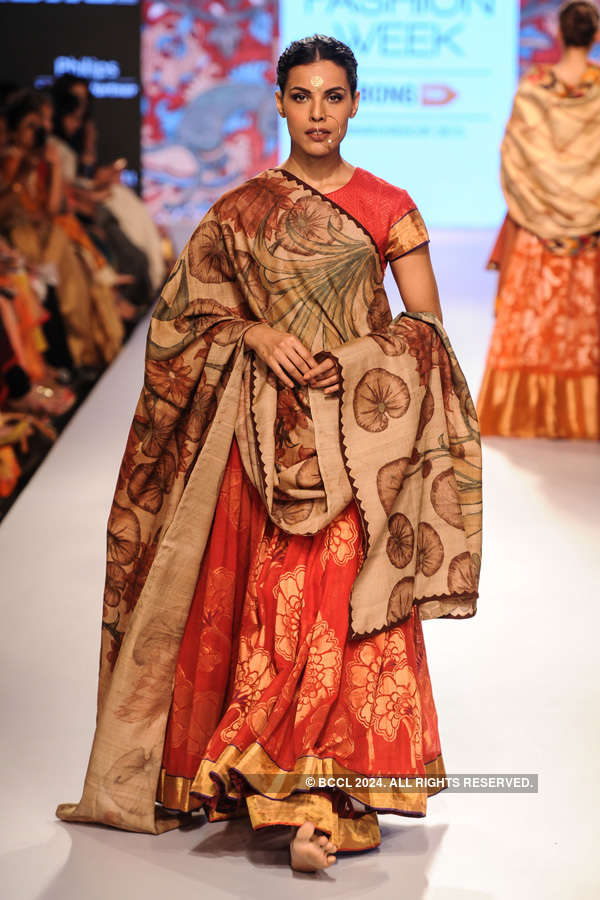A model walks the ramp for Gaurang on Day 3 of the Lakme Fashion Week ...