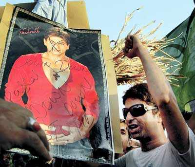 Protest against SRK