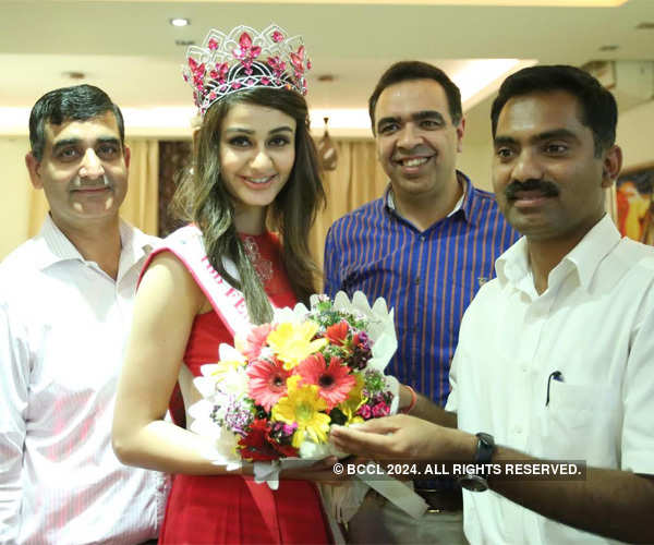 Miss India Aditi Arya's homecoming: In Pics