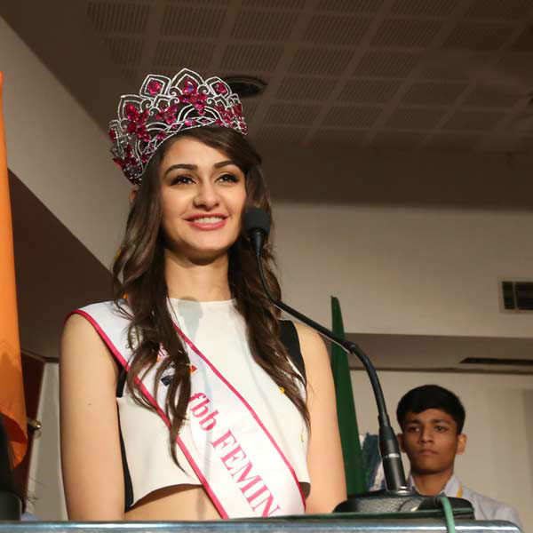 Miss India Aditi Arya's homecoming: In Pics