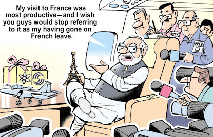 Modi's 'French leave'