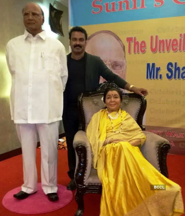 Pawar & Asha’s wax statue unveiling