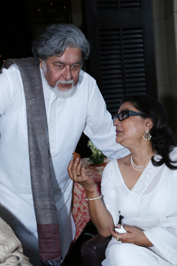 Kalyan Ray and Aparna Sen during the success party of Ebar Sabor, held