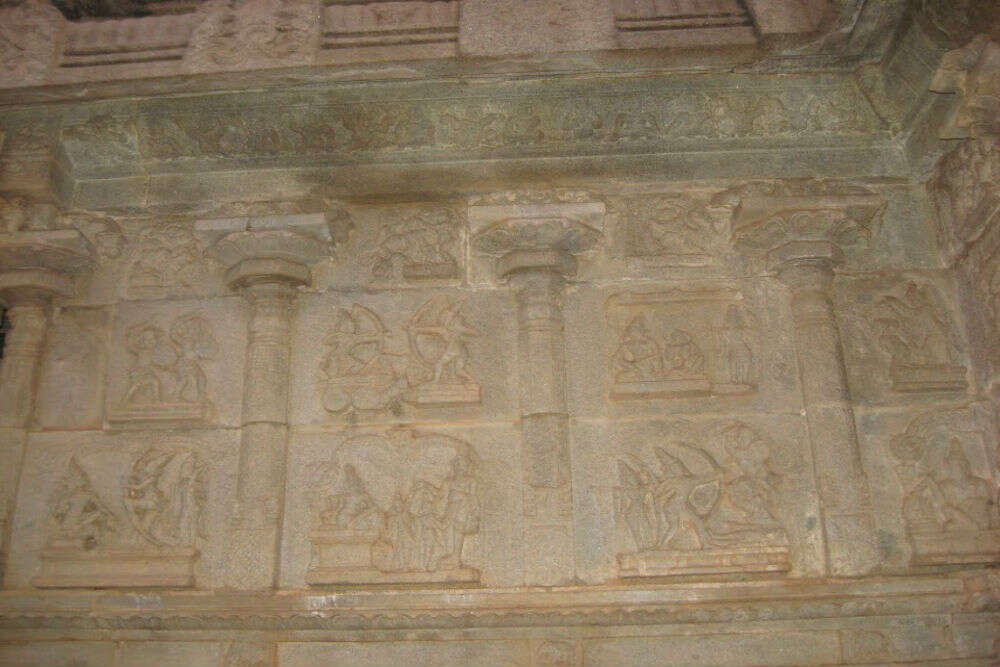 Hazara Rama Temple Scenes from the Ramayana on the walls of the Hazara Rama Temple