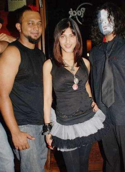 Shruti with her 'Rock band'