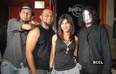 Shruti with her 'Rock band'