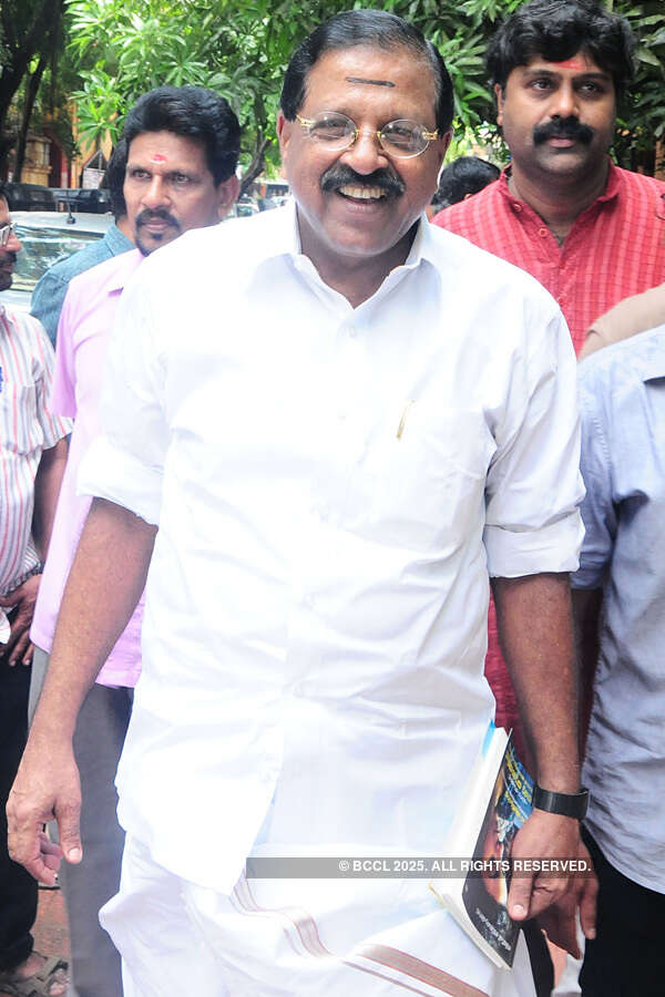 Politician Rajmohan Unnithan snapped at the movie pooja of Yami  Photogallery - Times of India