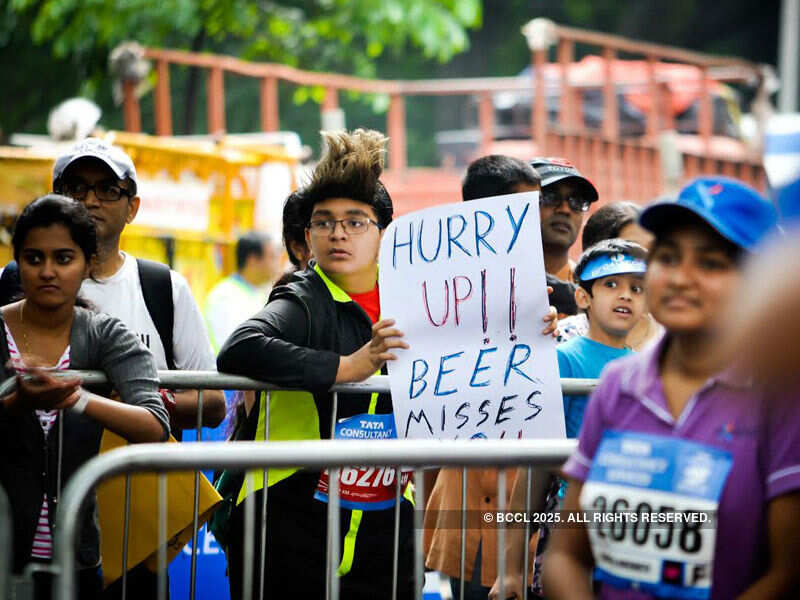 Participants during the 10k Marathon Photogallery - Times of India