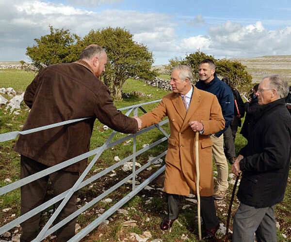 Prince Charles, Prince of Wales shakes hands with local farmer Oliver Nagle Photogallery - Times of India