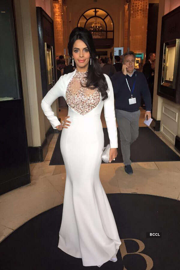 Mallika Sherawat flaunts Georges Hobeika gown Photogallery Times of India