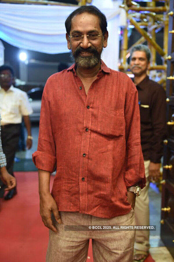 SP Jhananathan during Rekha and Manikandan's wedding reception Photogallery - Times of India