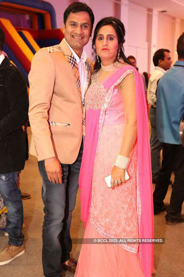Deepali and Brij Gopal during their son's birthday party Photogallery - Times of India