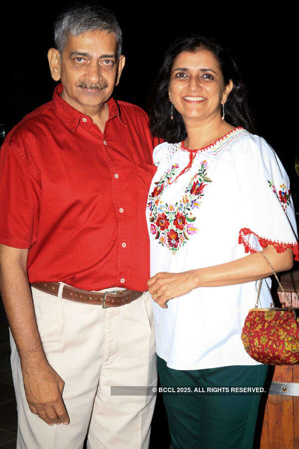 Krish and Sheela during the party Photogallery - Times of India
