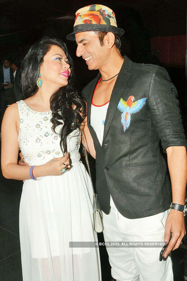 Bharat (R) and Reshma during the party Photogallery - Times of India