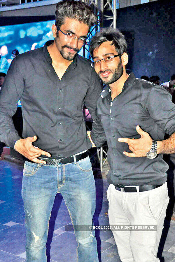Akash (L) and Mandeep during the party Photogallery - Times of India