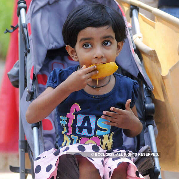 Visitors taste mango at Mango Photogallery - Times of India