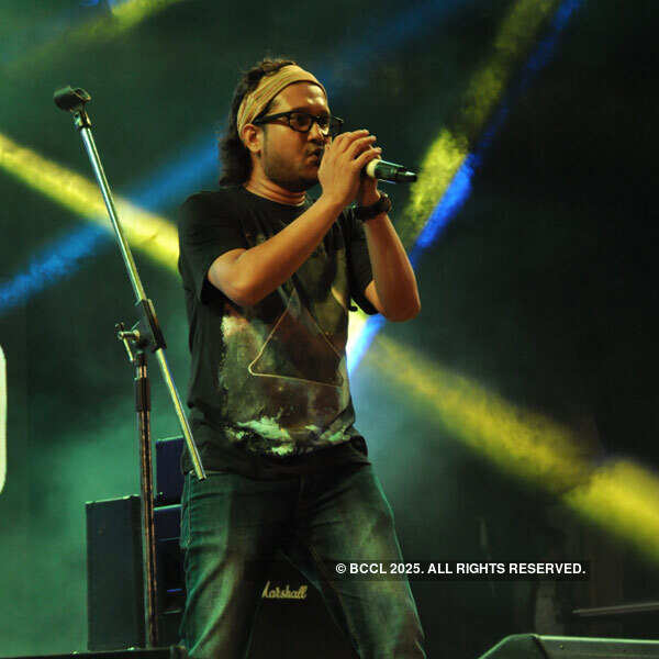 Sayan during a musical event for Nepal held  Photogallery Times of India