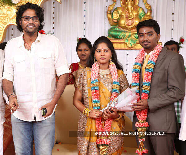 A celeb arrives at the wedding reception  Photogallery Times of India