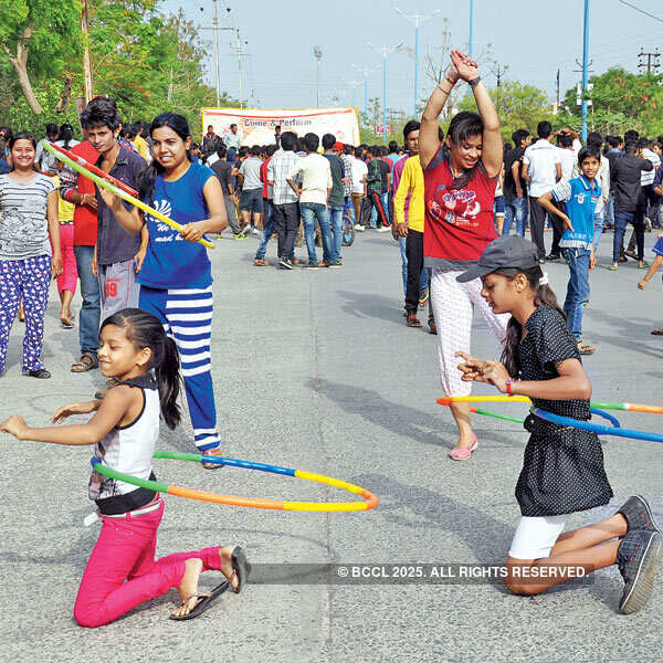Kids enjoying during Raahgiri day Photogallery Times of India