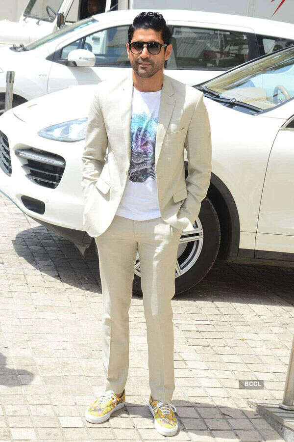 Farhan Akhtar spotted during his movie Photogallery - Times of India
