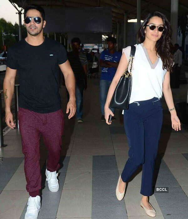 Varun Dhawan and Shraddha Kapoor spotted at Mumbai airport Photogallery - Times of India