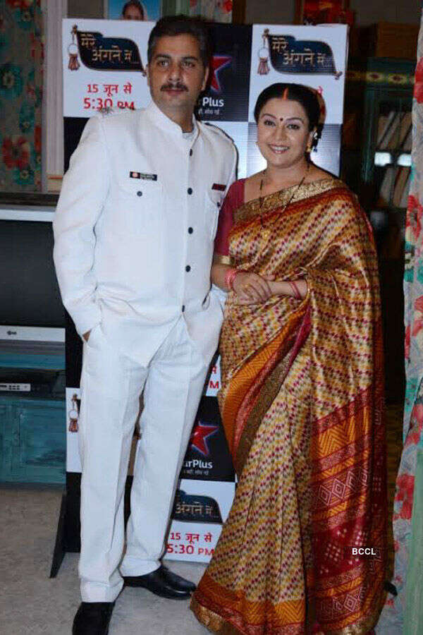Varun Badola and Sucheta Trivedi during the launch of a show Mere Angne MeinPhotogallery - Times of India