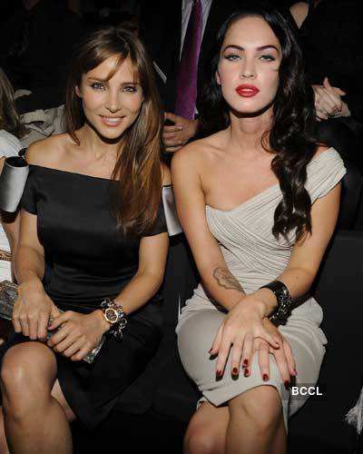 Elsa Pataky and Megan Fox at designer's Giorgio Armani Prive's 2009/2010  Autumn-Winter Haute Couture collection show on July 7, 2009, in Paris -  Photogallery