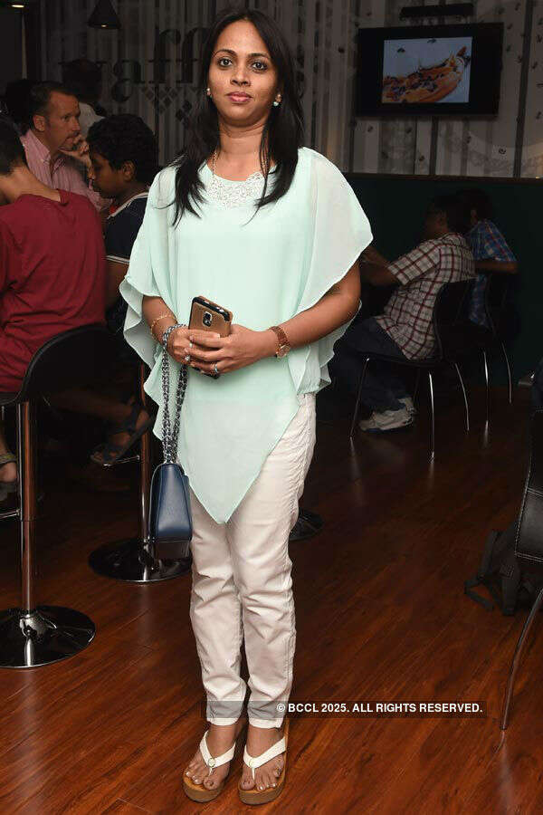 Stella during the launch of a new waffles joint