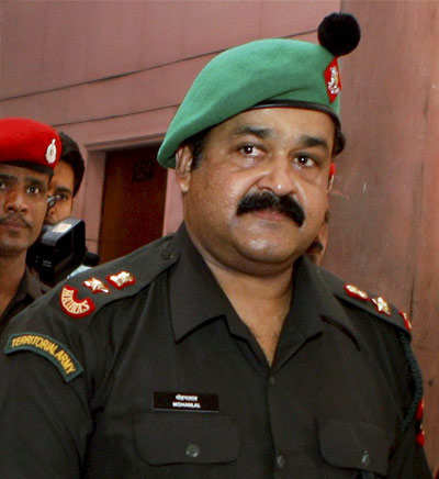 Mohanlal ranked Lt-Colonel