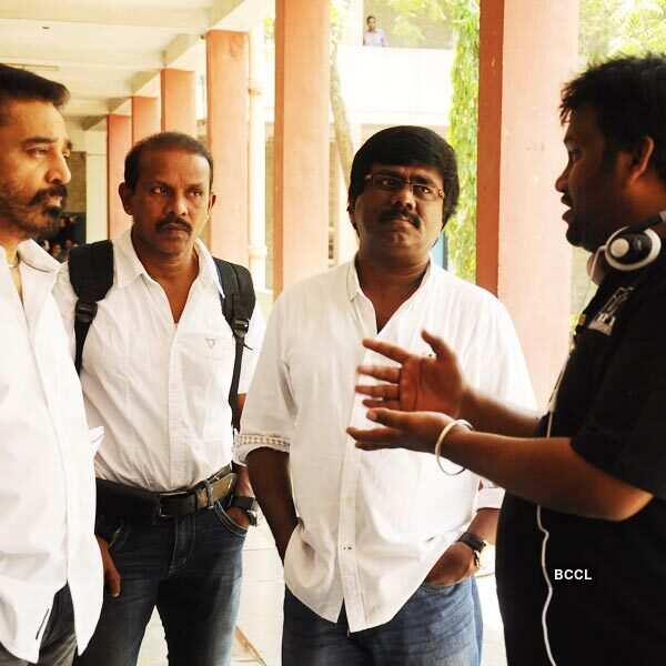 Kamal Haasan on the sets of Telugu movie