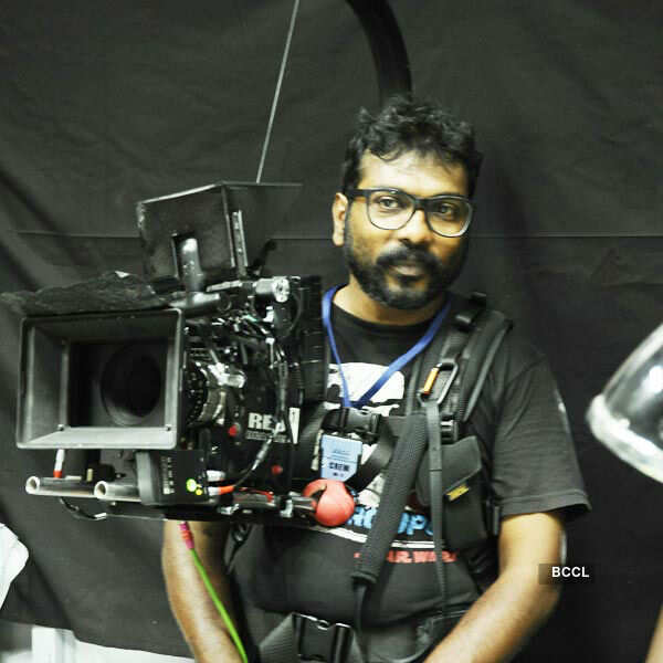 On the sets of Telugu movie