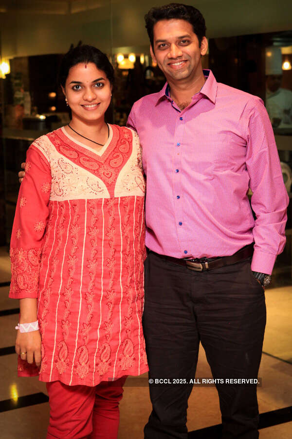 Radha and Onkar during a Parsi food fest