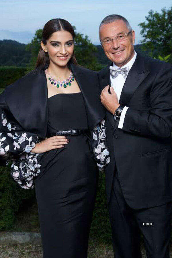 Sonam Kapoor during the unveiling of Bulgari&rsquo;s &lsquo;The Italian Gardens High Jewellery Collection'