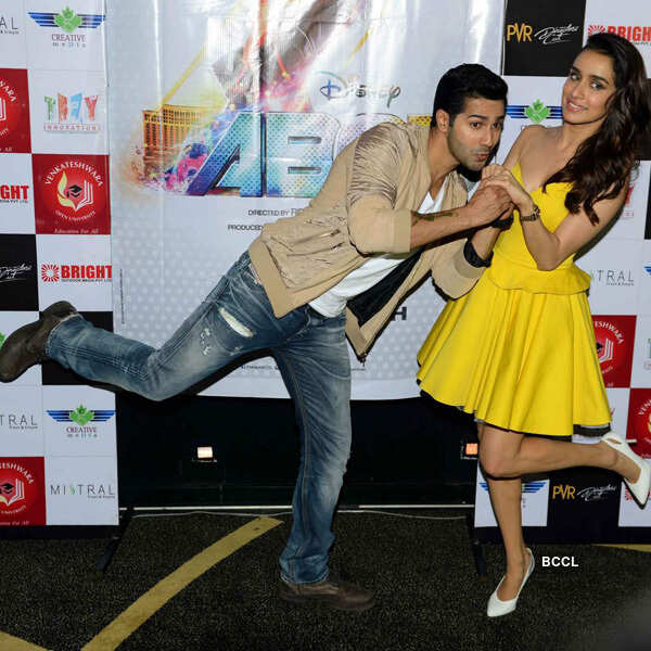 Varun Dhawan and Shraddha Kapoor during the promotion of Bollywood film ABCD2
