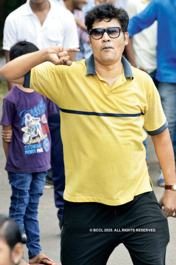 A participant during Raahgiri Day celebrations