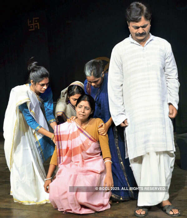 Artists perform during a play