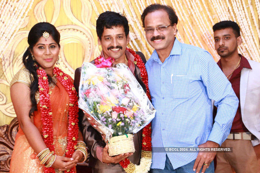 Celebs @ Vidharth, Gayathri’s wedding reception