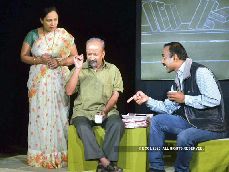 Artists perform during a play