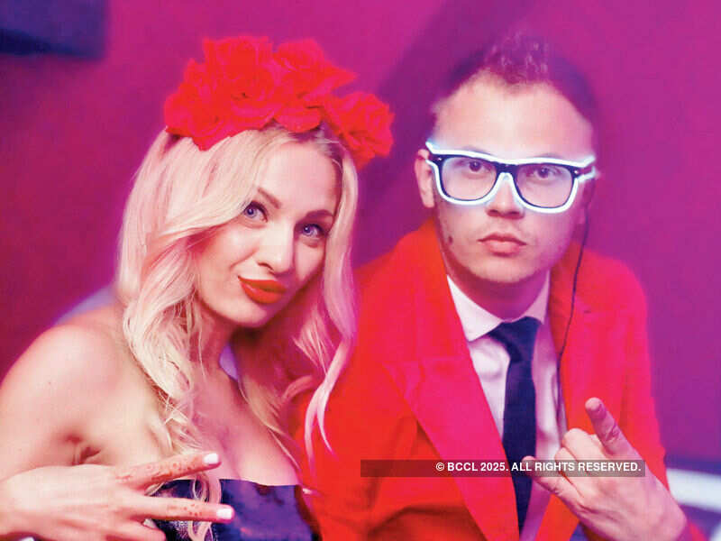 Yraslav and Nastia during a party