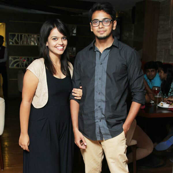 Kavya and Sriram during a party