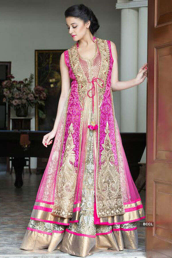 A model strikes a pose