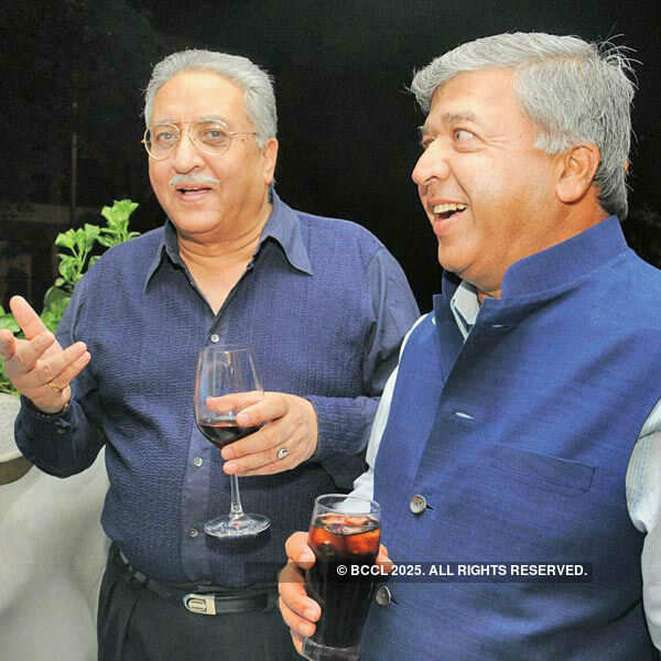 Rakesh Bal and Rajiv Bal during a party