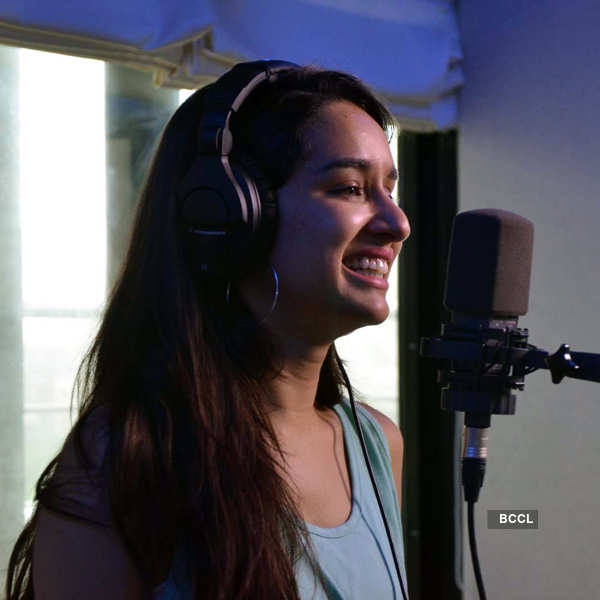 Shraddha in recording studio