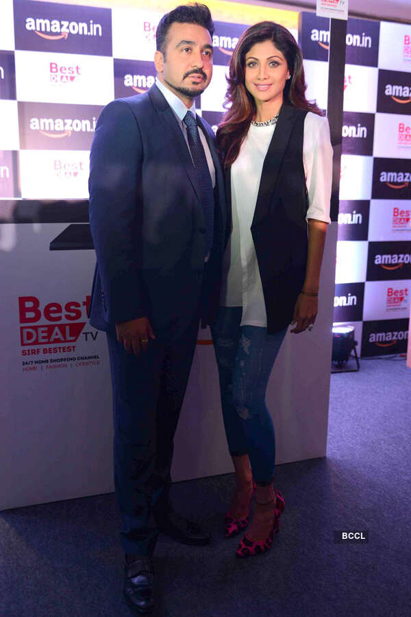 Raj Kundra and Shilpa Shetty during a press meet