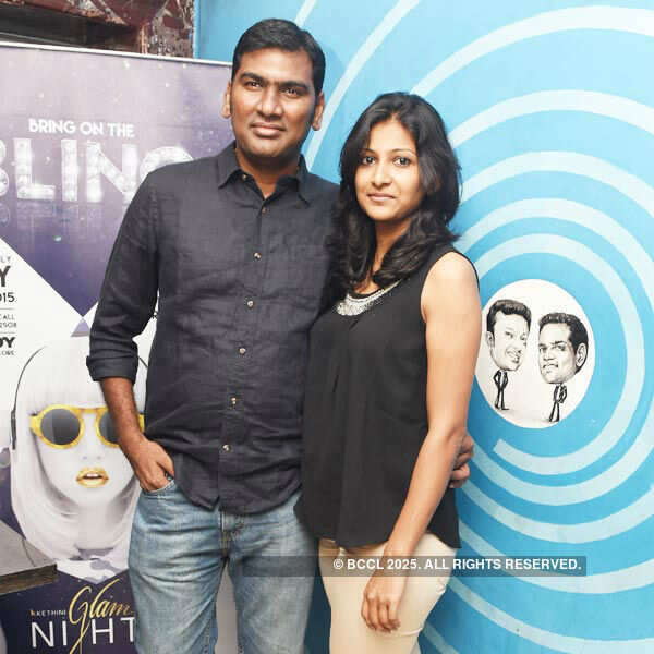 Bharat poses with Anuja during a party