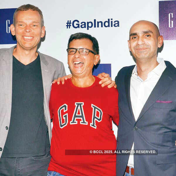 Stefan Laban, J Suresh and Ismail Sey are all smiles during the launch party of GAP's first flagship