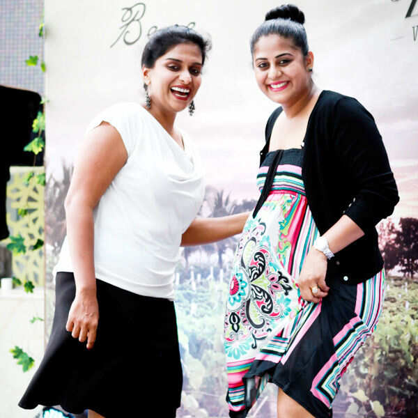 Kavitha and Priyanka are all smiles during a Sunday afternoon brunch