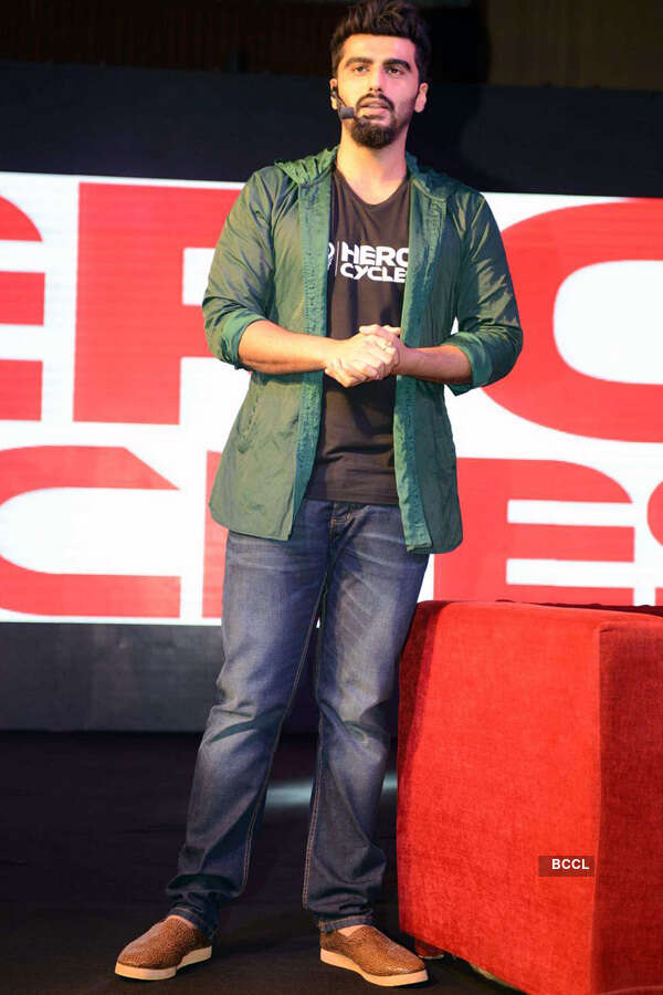 Arjun Kapoor during the launch of a limited edition celebrity sports cycle