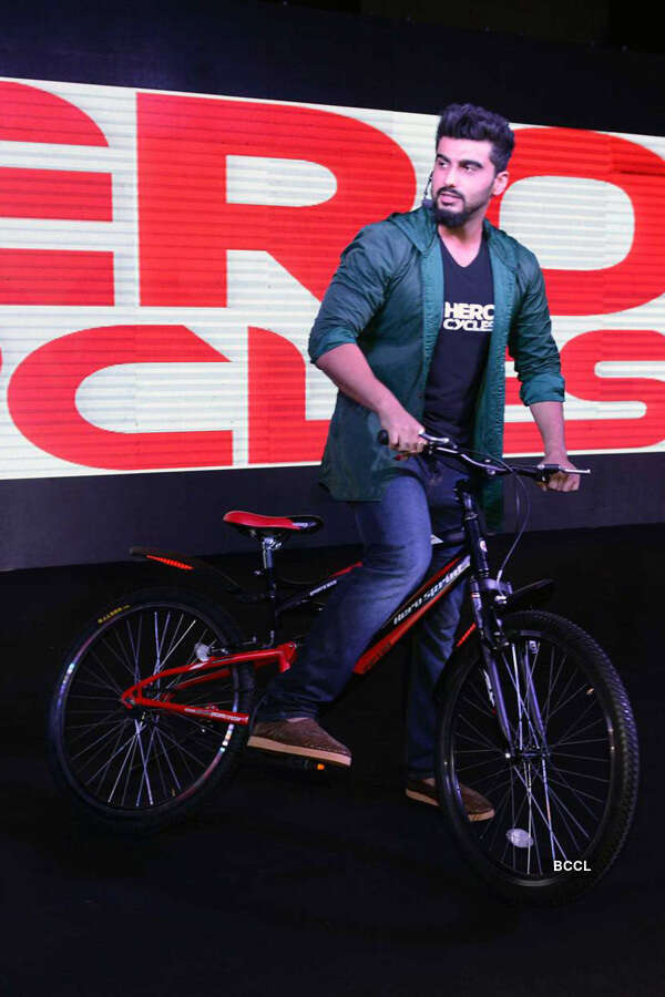Arjun Kapoor during the launch of a limited edition celebrity sports cycle