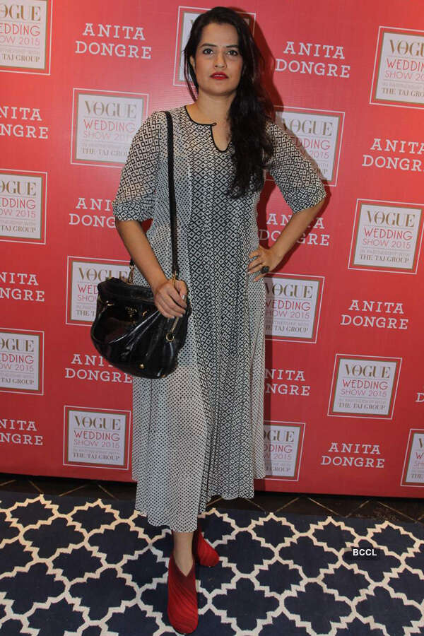 Sona Mohapatra during designer Anita Dongre&rsquo;s Vogue Wedding Show 2015 preview
